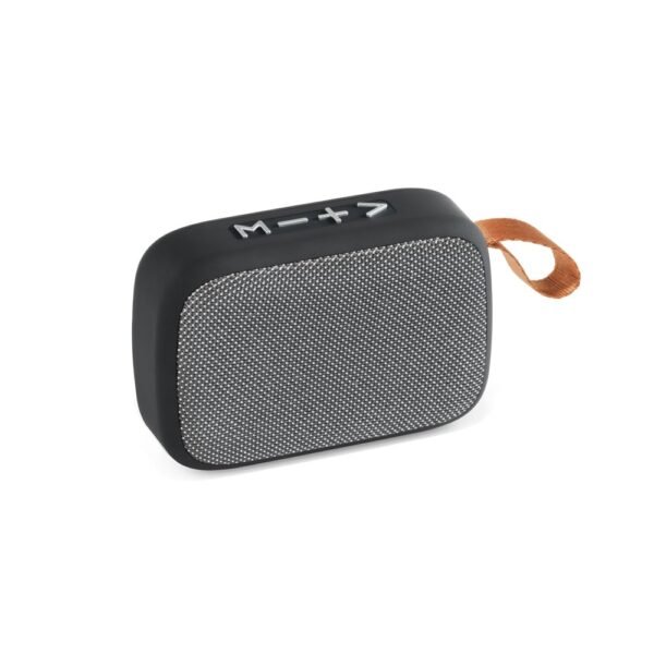 GANTE. Altavoz portátil de 3W con 2h de autonomía, fabricado en poliéster y ABS