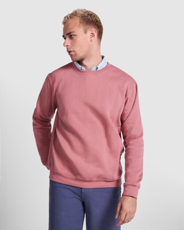Sudadera CLÁSICA en algodón y poliéster con cuello en canalé.