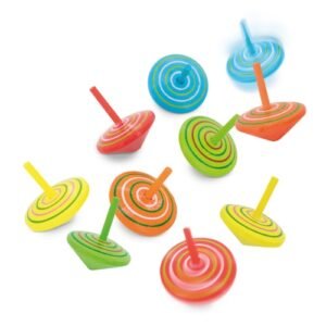 Set 10 peonzas de madera natural giro 10127