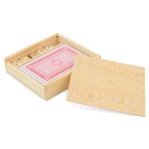Set de madera baraja y dados 10310