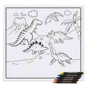 Mantel entretenimiento infantil con ceras saurus 10349