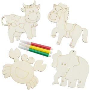 Set piezas madera happy(4 pcs) Z-1007